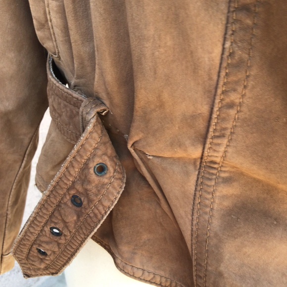 Comint Brown Genuine Leather Jacket Vintage - Picture 16 of 16